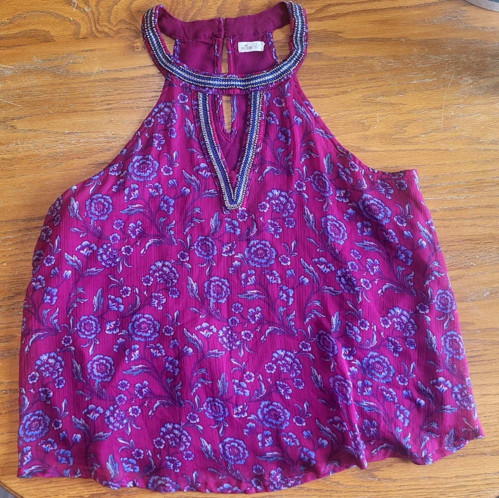 Hollister Flowy Tank Top. Large.  Flowers